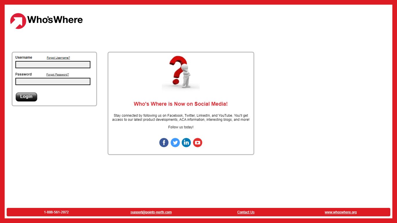 Login to Who's Where