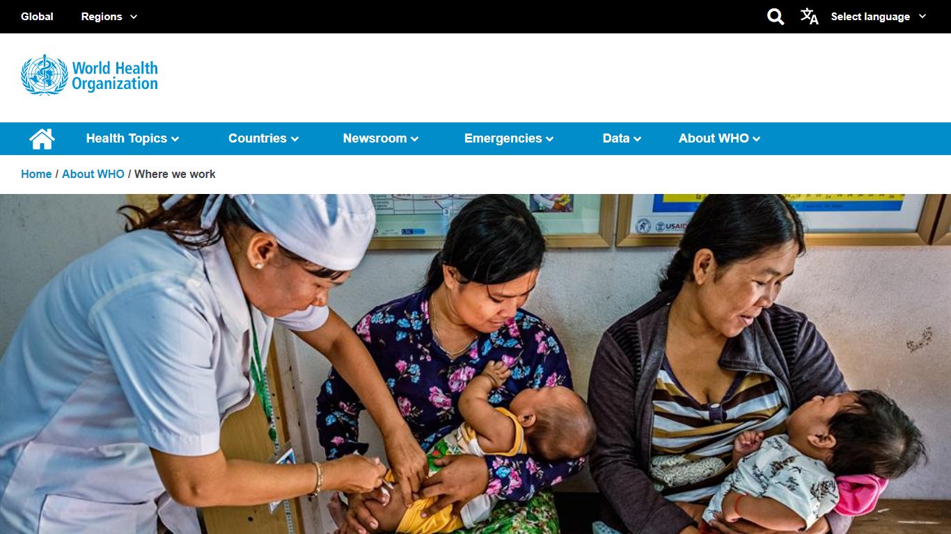 Where we work - World Health Organization